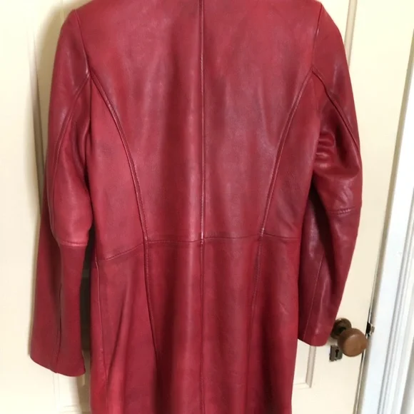 Red Leather jacket - Picture 3 of 4